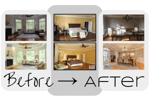 Staging your home - before and after