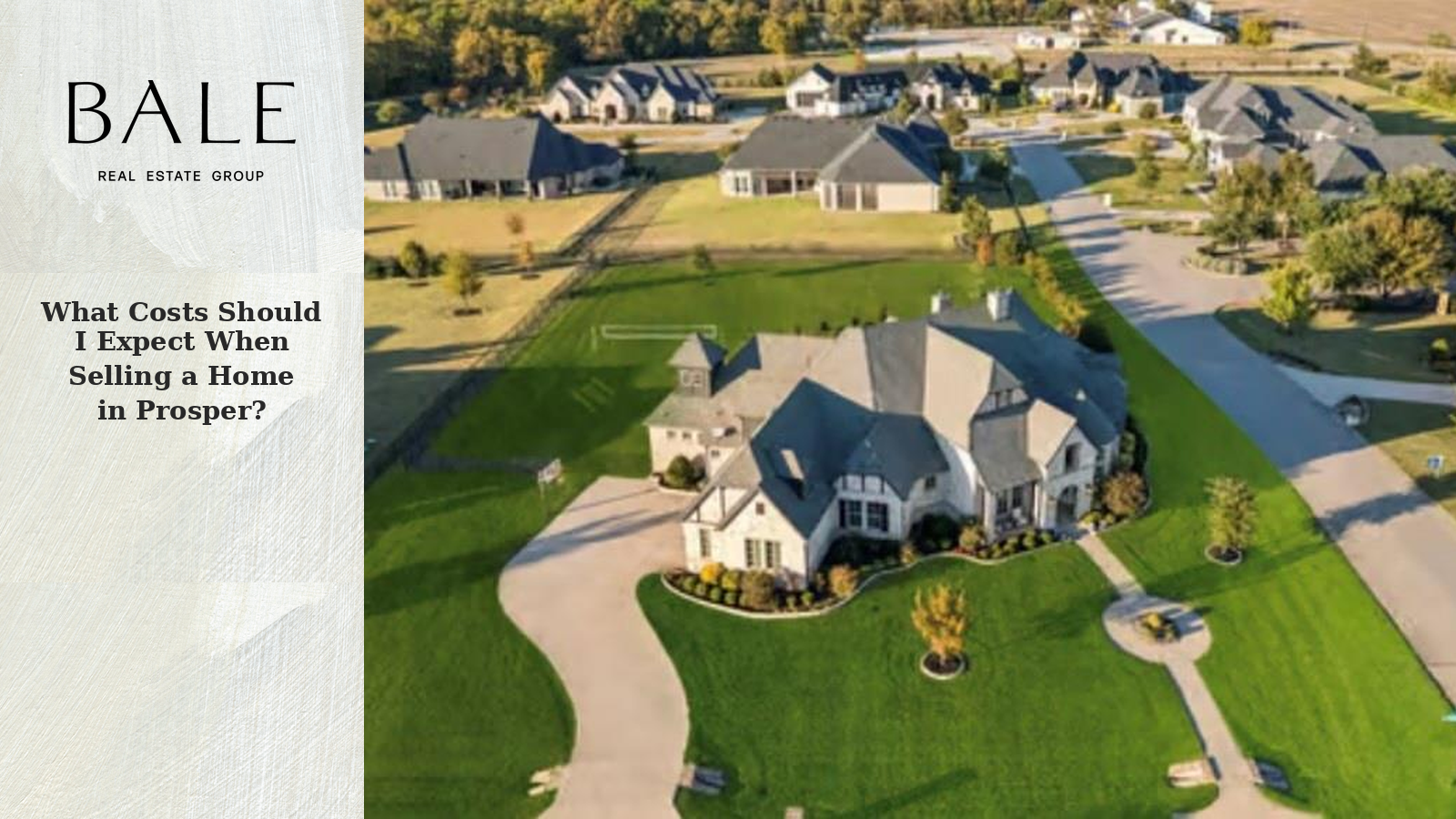 Costs to expect when selling a home in Prosper Texas