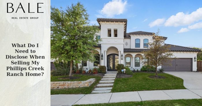Seller disclosures for a Phillips Creek Ranch home